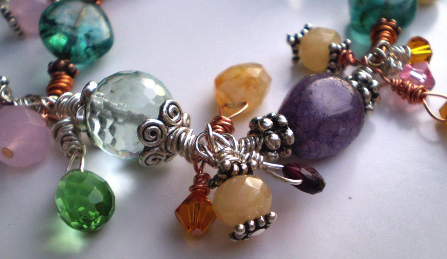 Mixed Gemstones in Veil Nebula Bracelet