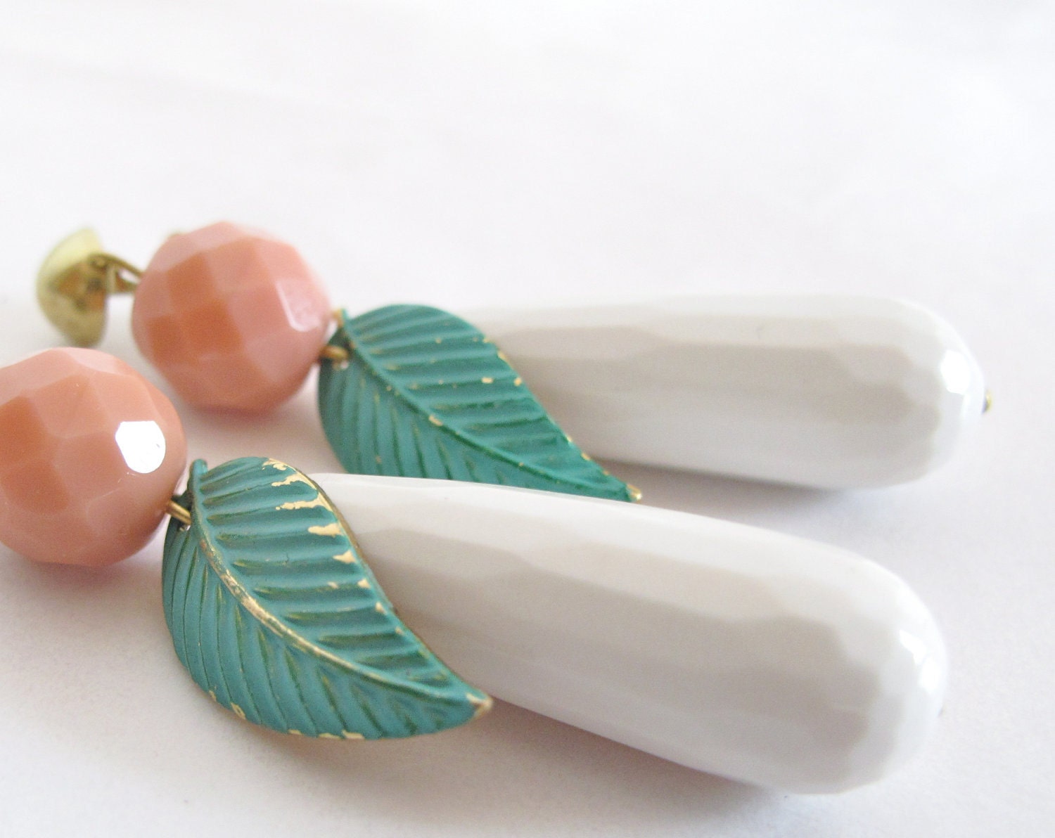 Stone jewelry. Snow drop agatha. Parisian post earrings Jewelry Sale Black Friday Etsy Cyber Monday Etsy