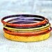 S A L E - Handcrafted Bangle Set - 'Jaffa' - Orange & Tangerine Toned Enamel Bracelets