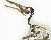 Pterodactyl (wants a cracker) -large 11 x 14" archival print, dinosaur
