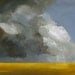 landscape painting, art, wall decor, abstract, gold, grey-"Field Before the Storm" archival landscape print