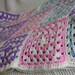 Crochet Baby Blanket Granny Square Pattern in Pink, Purple, Light Blue and Cream Made to Order