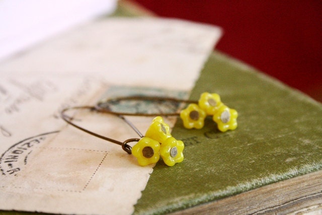 Yellow Flowers Earrings