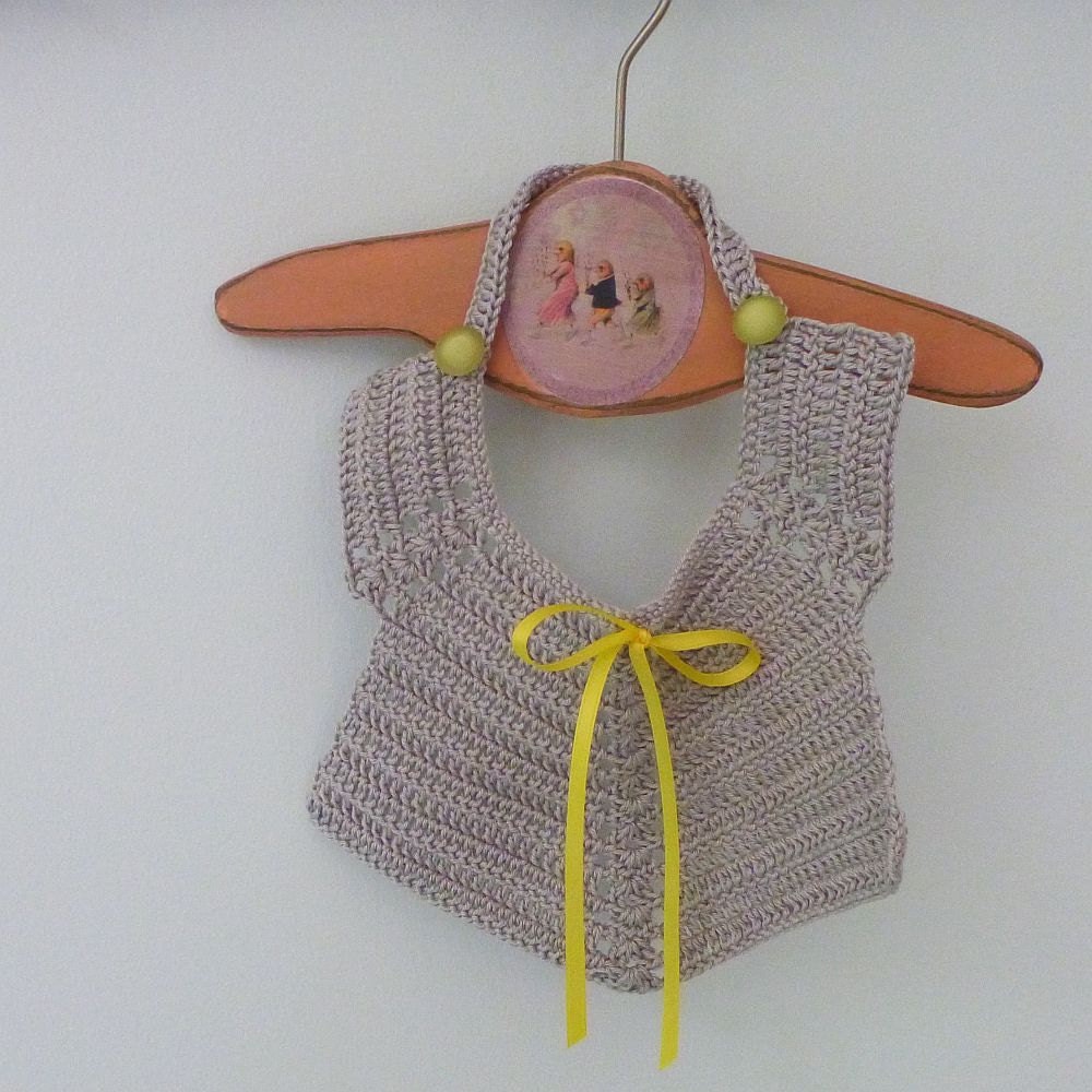 handmade modern heirloom baby bib (vintage inspired silvery gray with yellow)