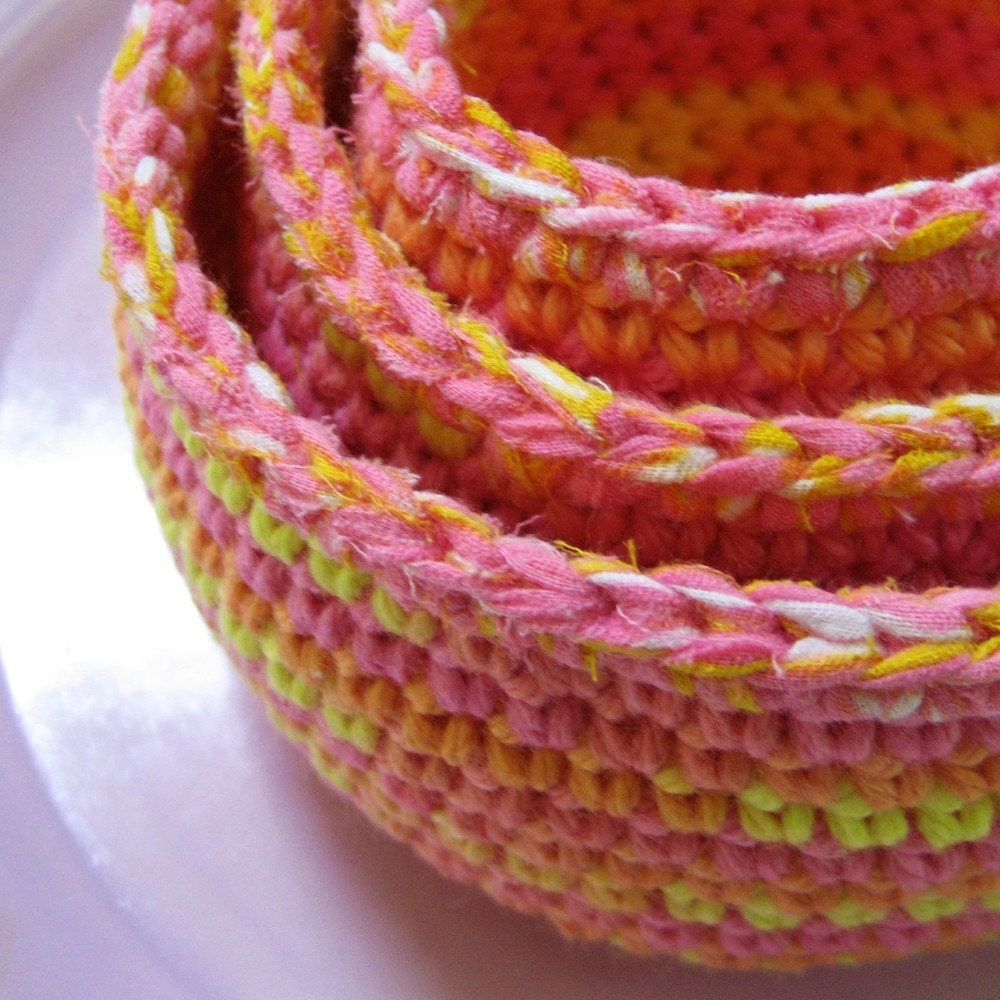 Cotton Nested Rag Top Bowl Set (Sunrise)