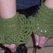 Crochet Steampunk  Green Wrist Warmers