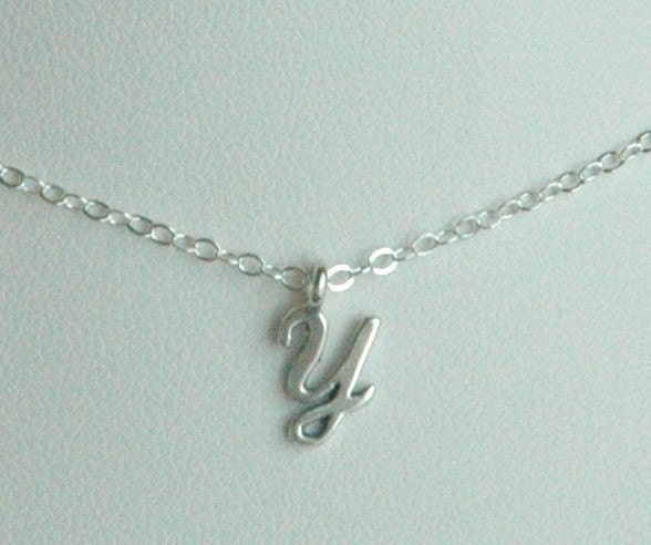 Petite Sterling Silver Initial Charm Necklace