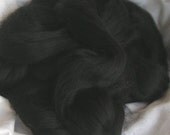 MIDNIGHT Black Merino Top Spin Felt Craft 4 ounces