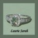 Green Sapphire and Diamond Vintage Inspired Engagement Ring - LS878