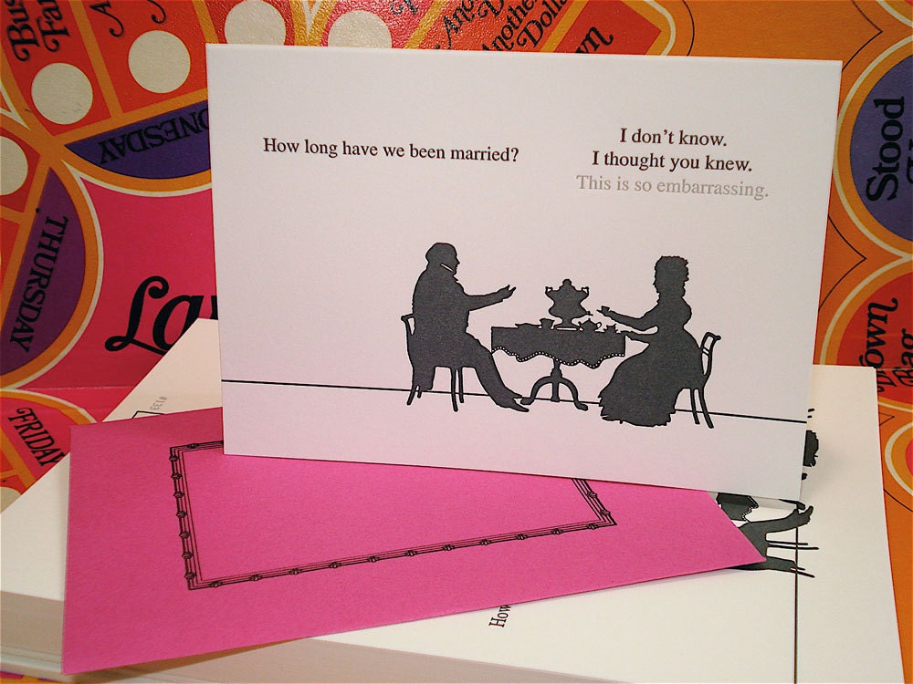 How Long - letterpress anniversary greeting
