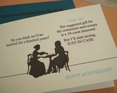 Just in Case - letterpress anniversary greeting