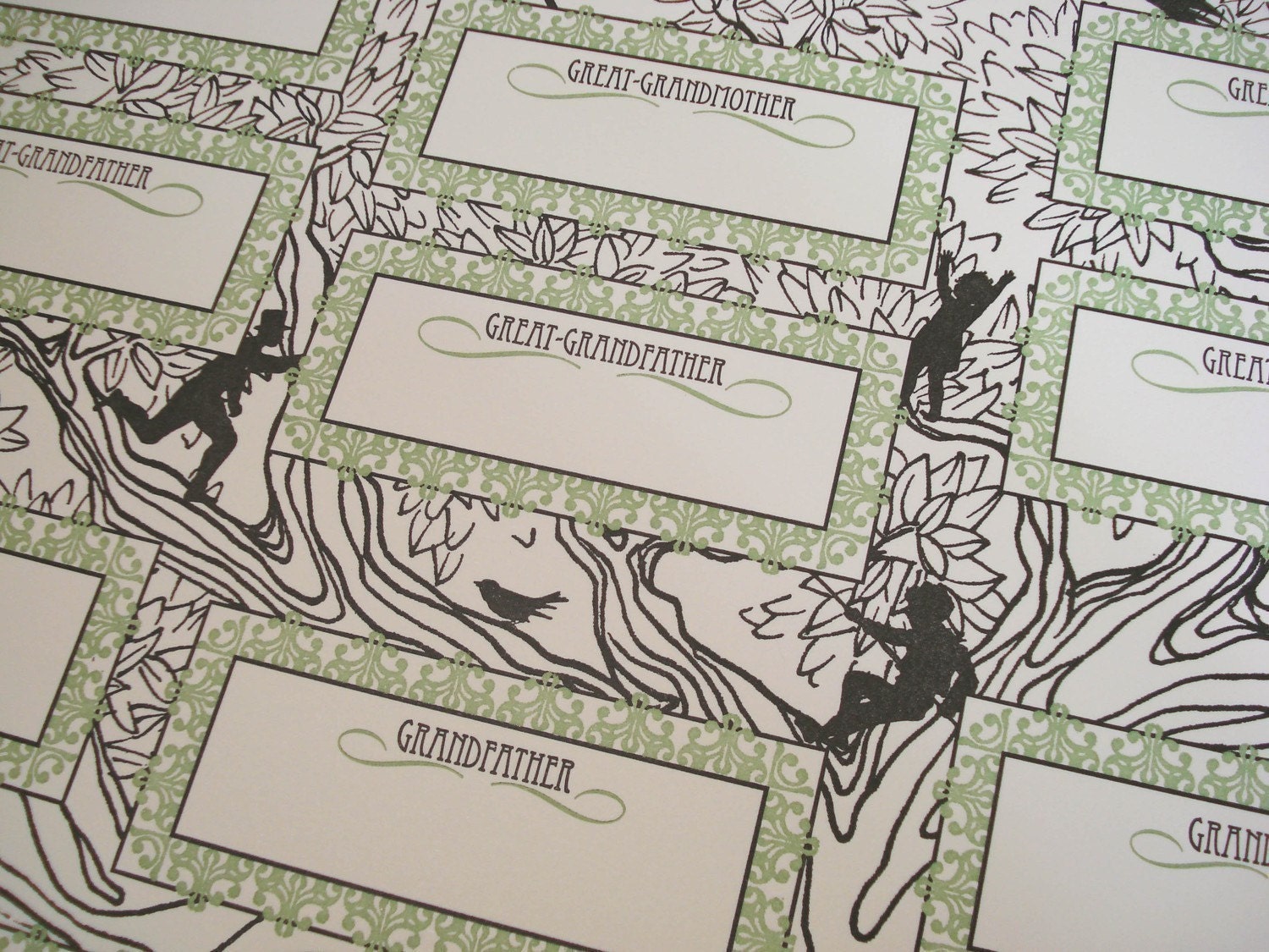 Oddball Family Tree - letterpress print
