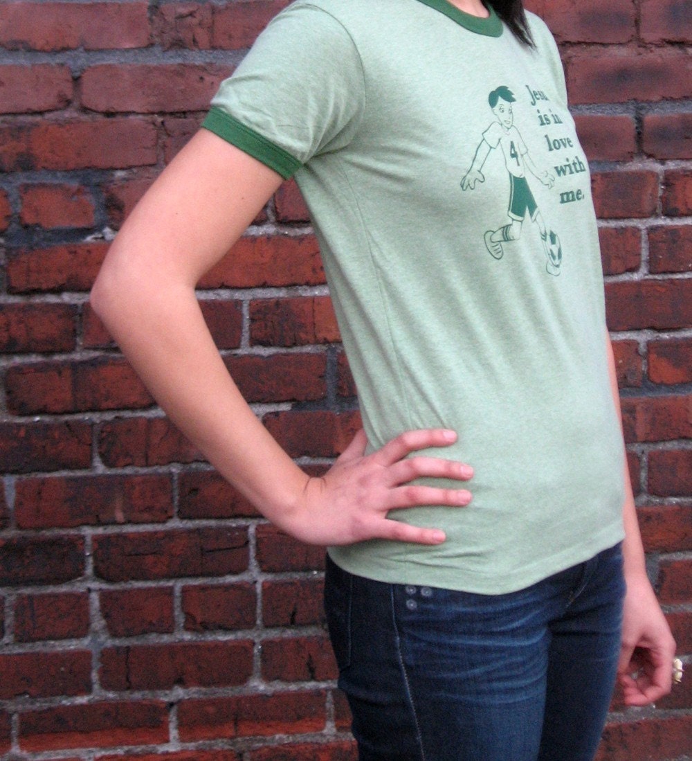 Women's Small Jesus is in Love with Me T-shirt