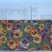 Journal Cover Reusable Quilted Beaded Pansies with Dragonfly