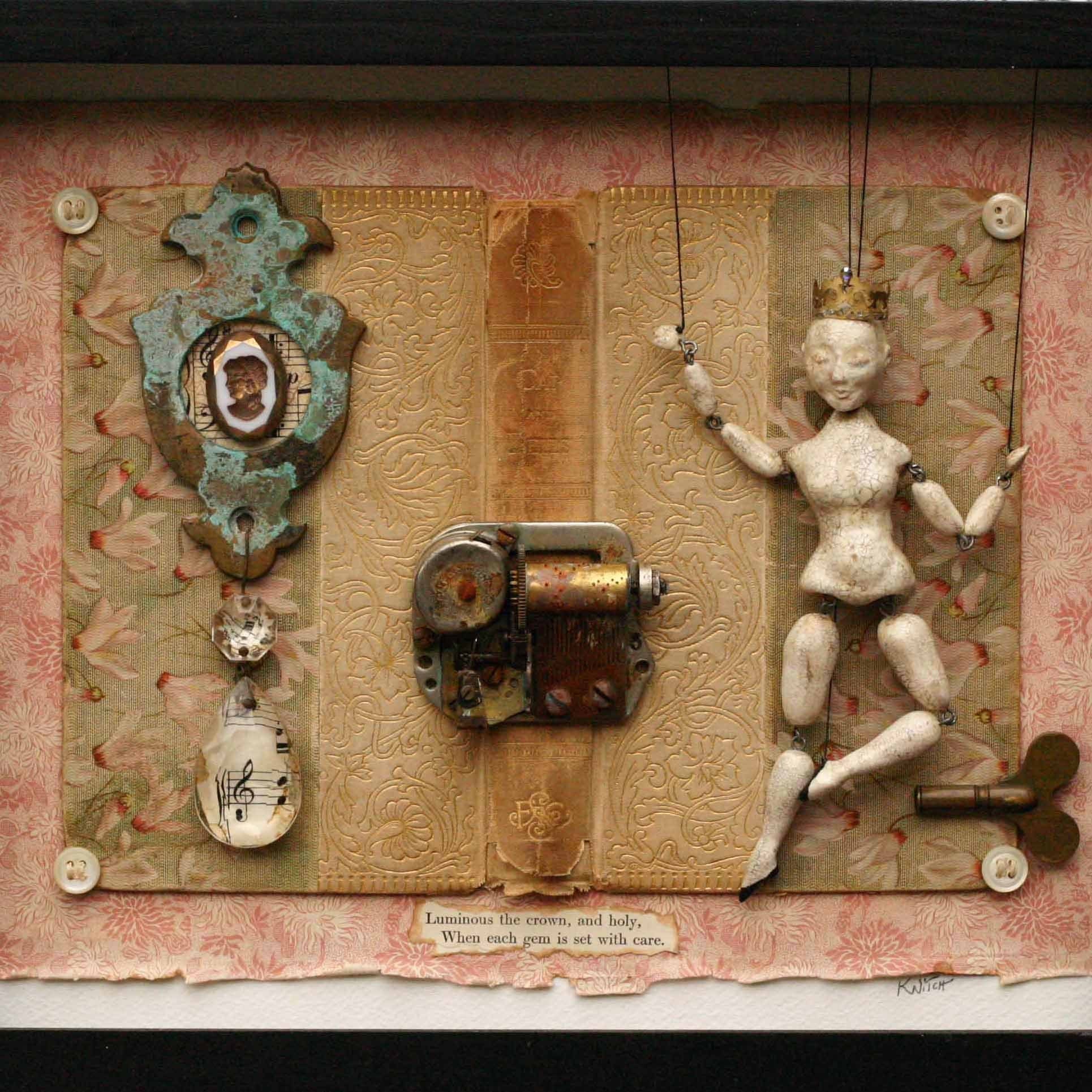 SOLD Shadow Box-Luminous Featured in Art Doll Quarterly Magazine Winter 2010
