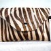 Mini-Leather Envelope in Zebra Print Pony Hair with Removable Wrist Strap