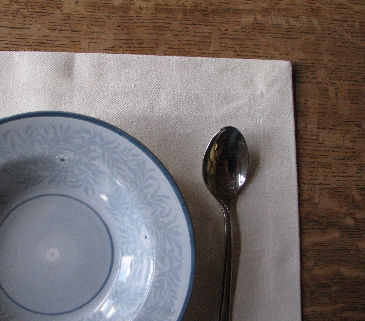 Organic Placemat, Table Linens, Hemp, Natural - 4 Contemporary Placemats.
