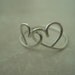 Heart to Heart Sterling Silver Filled Wire Ring