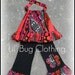 Custom Boutique Clothing Funky Zebra Leopard and Dots Halter Pant Set