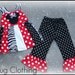 Custom Boutique Clothing Minnie Mouse Polka Dots Zebra Patch Top and Capris