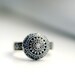 Adjustable Ring, Black and White, Scandinavian Design, Lucite Jewelry, Nordic, Whimsical Ring