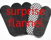 Surprise Set of 5 8" Flannel Panty Liners - Cloth Menstrual Pads