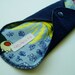 Flannel 10.5in Regular Cloth Menstrual Pad - Pokemon w\/ Navy Blue
