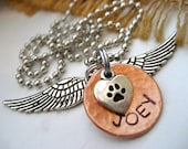 The Fallen Angel Necklace - personalized pet memorial