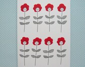 Flower Heads - Greetings Card