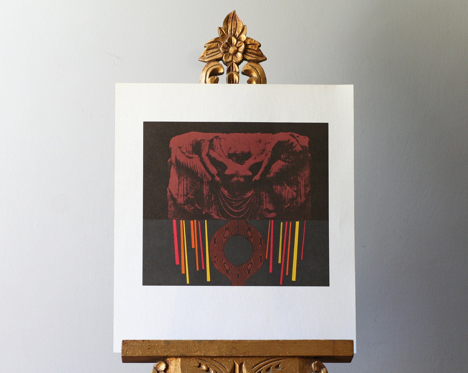 modern lithograph to frame - 1960s Seattle Worlds Fair Science Exhibit no.6