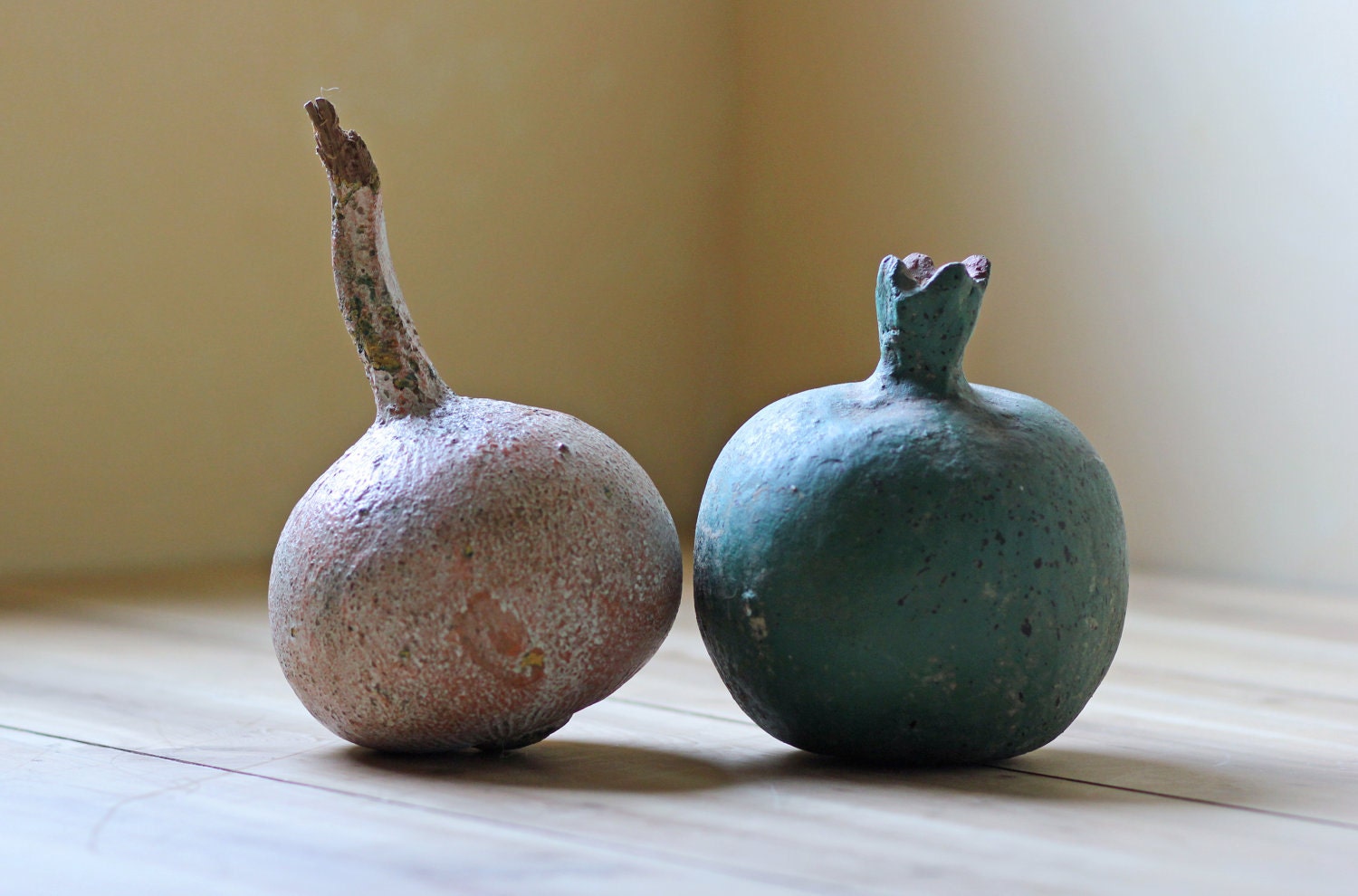 vintage clay gourds / home decor