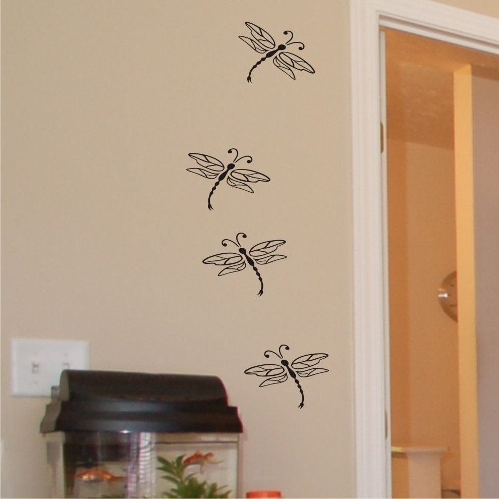 Dragonflies - wall decal stickers vinyl wall art