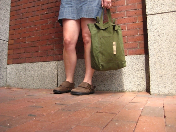 The Market Bag a Rural Rustic repurposed messenger bag for hauling heavy to dainty things