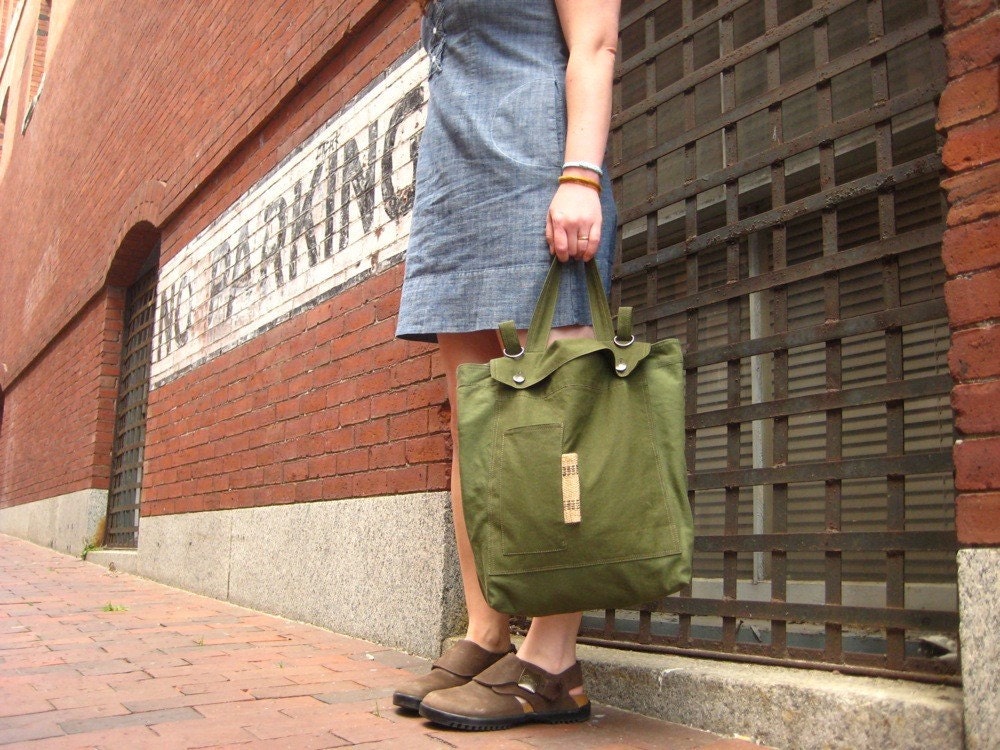The Market Bag a Rural Rustic repurposed messenger bag for hauling heavy to dainty things