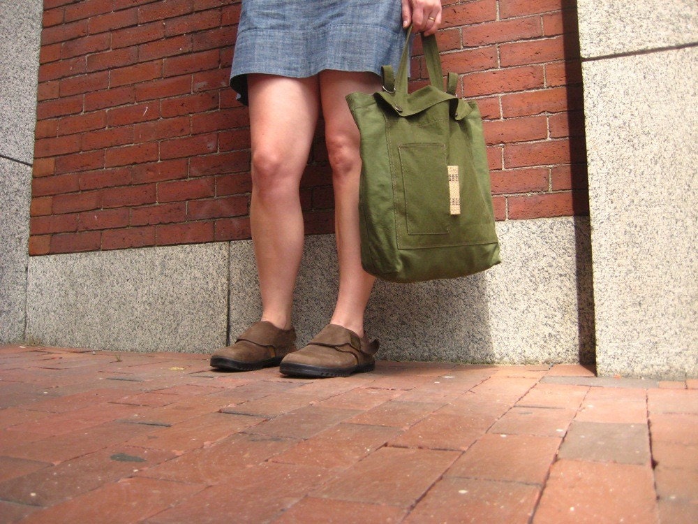 The Market Bag a Rural Rustic repurposed messenger bag for hauling heavy to dainty things