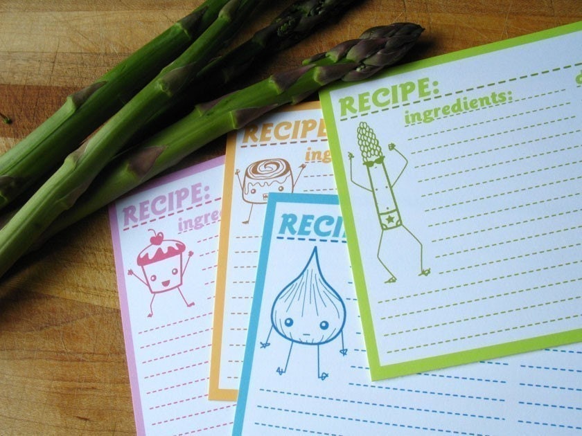 4x6 Recipe Cards-Pack of 20-Sweet and Savory Series - MyZoetrope