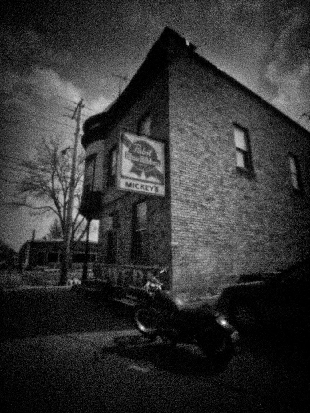 Tavern -- Black and white Pinhole Photograph 12 x 16 inches
