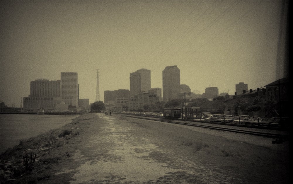 New Orleans Levee at The French Market Circa 1988 10 x 6