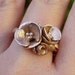 Poppies in Solid Rose Gold - SAMPLE SALE - Ready to Ship (Sizes 6.75 to 7.5) - Handsculpted, Cast in Solid 14K Rose Gold