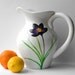 Your Mother's Favorite Spring Pitcher - Hand Painted Limited Edition Mothers Day GIft - Purple Crocus Flower