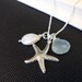 Starfish, Coin Pearl and Aqua Chalcedony Necklace