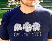 Wise Robots Men's T-shirt - Geek Robot Tee Shirt - Gifts for Geeky Men