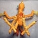 Pyrria, OoaK poseable crocheted and beaded pyre bird