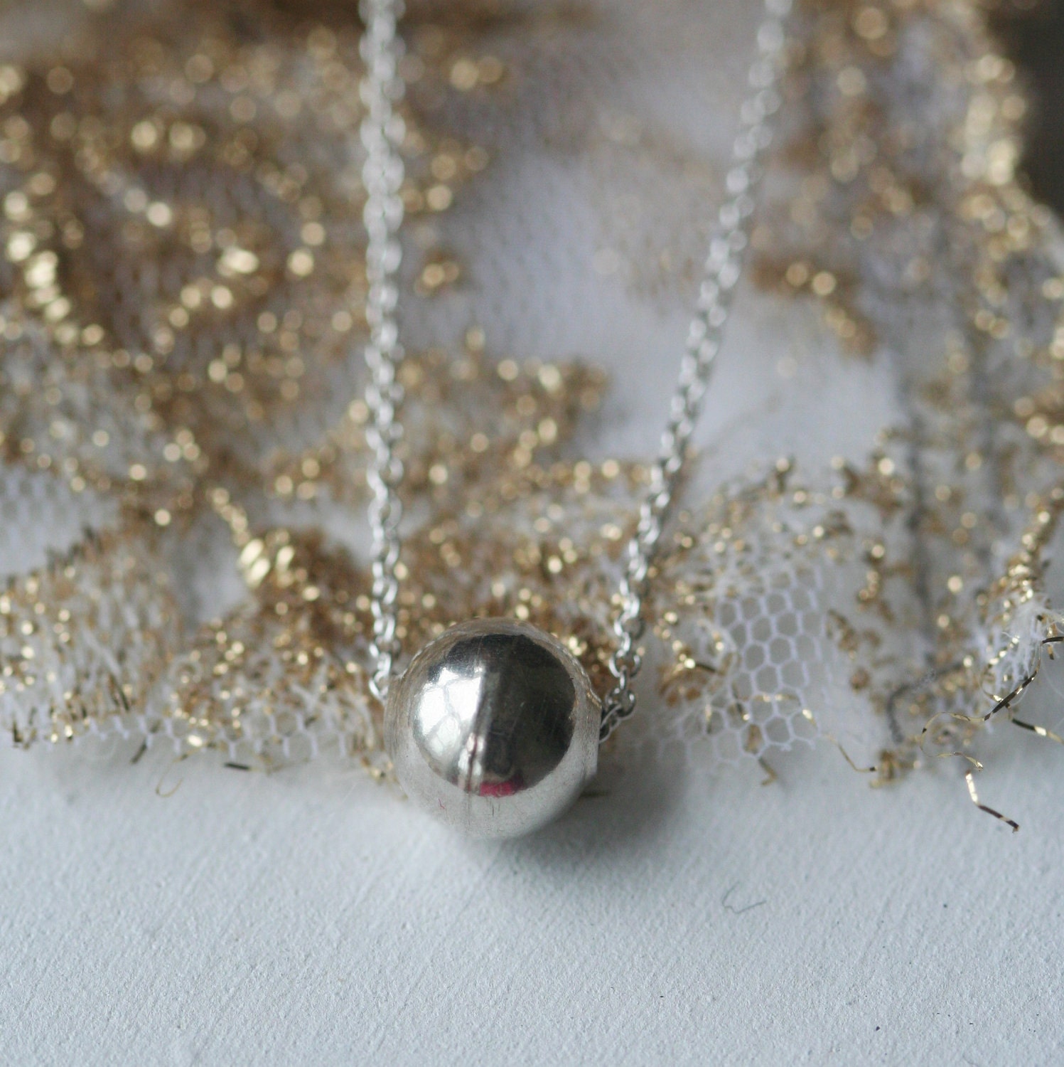 classic sterling bead necklace