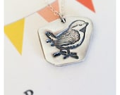 lovebird fine silver necklace