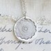 reserved lace, fine silver, sterling silver,  pendant, necklace