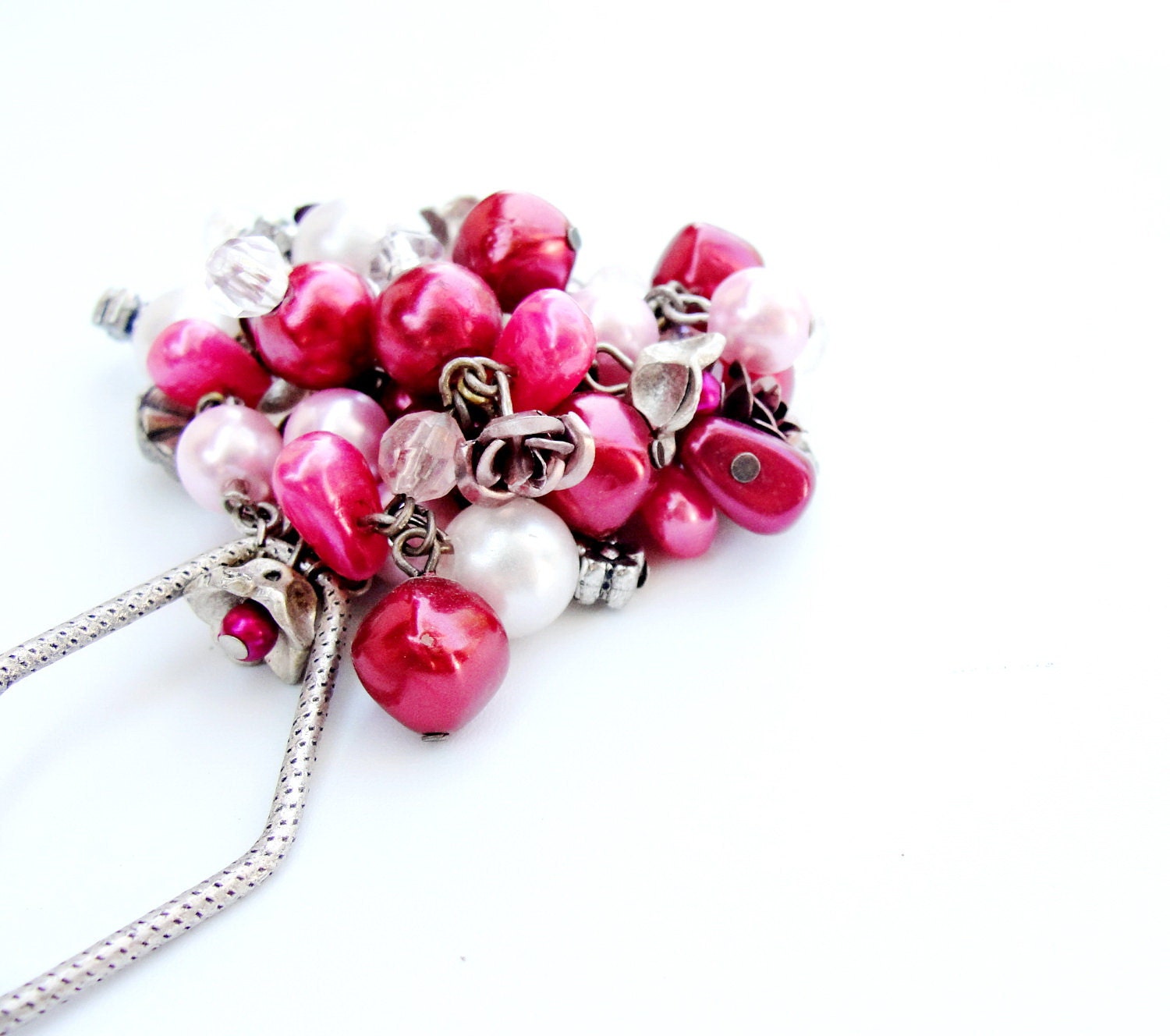 Berries and Roses Keychain / Bag Ring