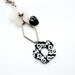 Flower Power - Black n White Keychain / Bagadornment