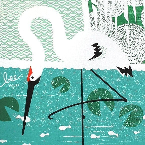 whooping crane limited edition print