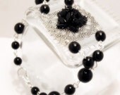 Gothic Handmade Jewelry Black Starflower Rose Bracelet